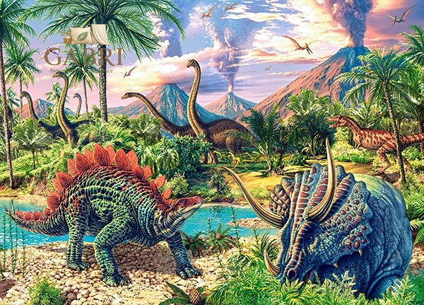 CASTORLAND Puzzle Dinosauři pod sopkami 120 dílků