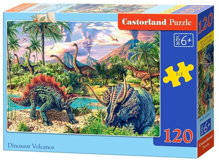 CASTORLAND Puzzle Dinosauři pod sopkami 120 dílků