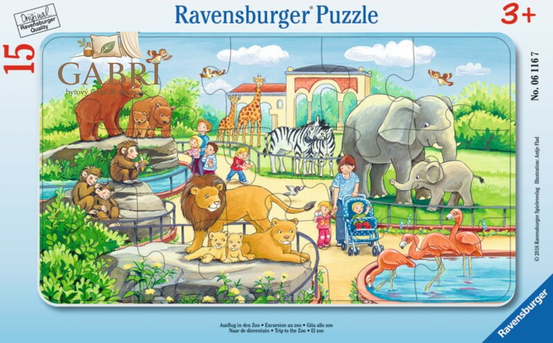 RAVENSBURGER Puzzle Návštěva ZOO 15 dílků