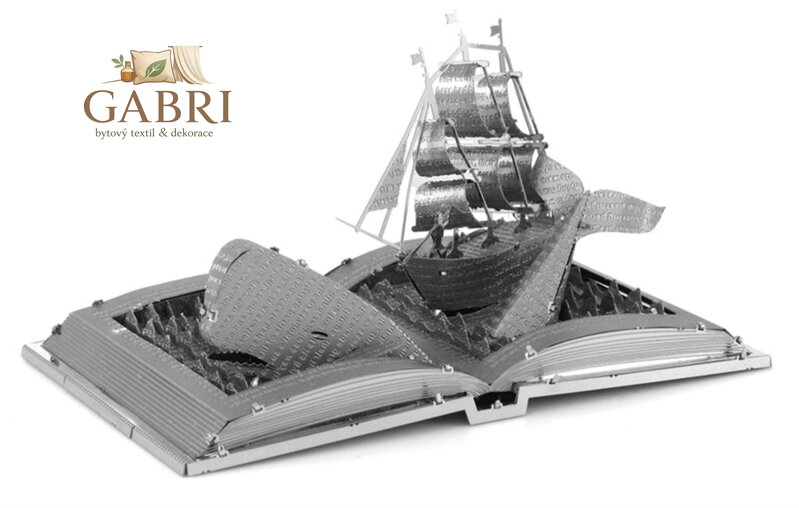 METAL EARTH 3D puzzle Kniha: Bílá velryba