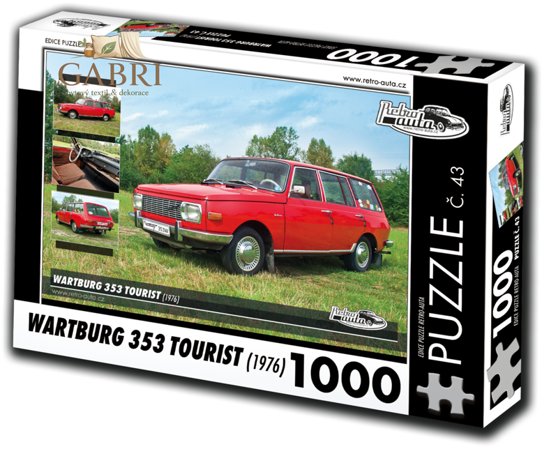 RETRO-AUTA Puzzle č. 43 Wartburg 353 Tourist (1976) 1000 dílků