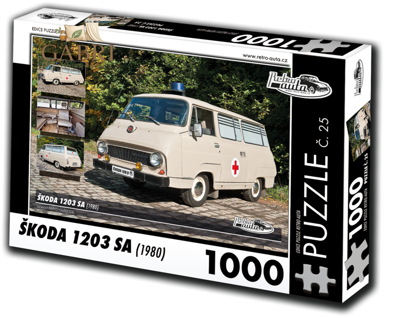 RETRO-AUTA Puzzle č. 25 Škoda 1203 SA (1980) 1000 dílků