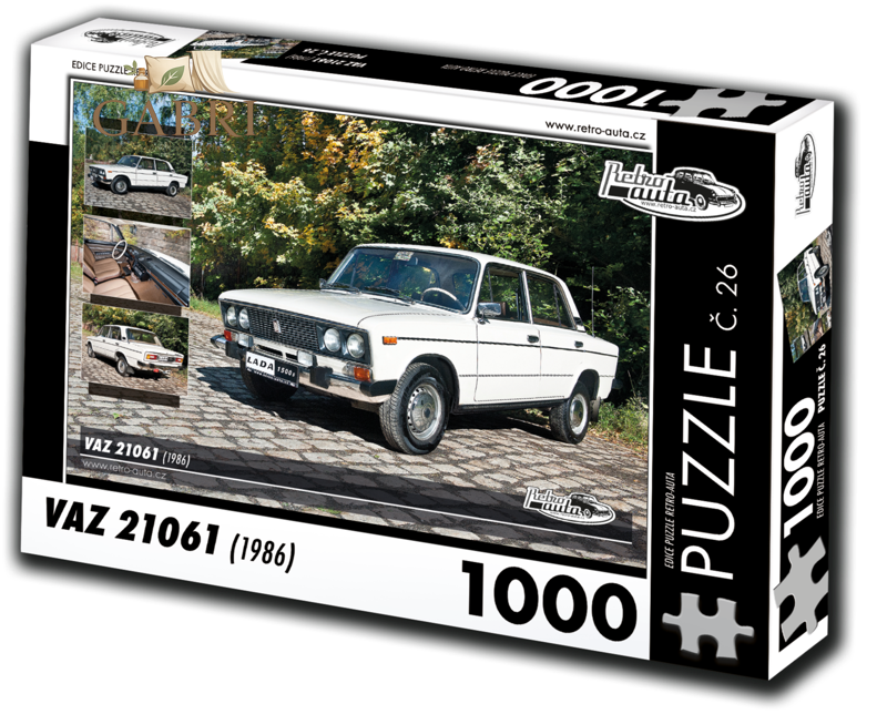 RETRO-AUTA Puzzle č. 26 Vaz 21061 (1986) 1000 dílků