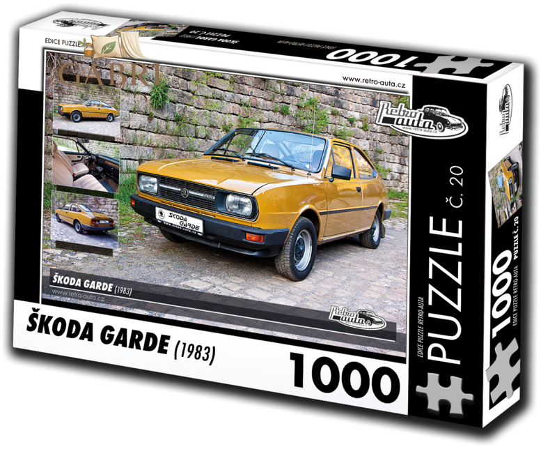 RETRO-AUTA Puzzle č. 20 Škoda Garde (1983) 1000 dílků