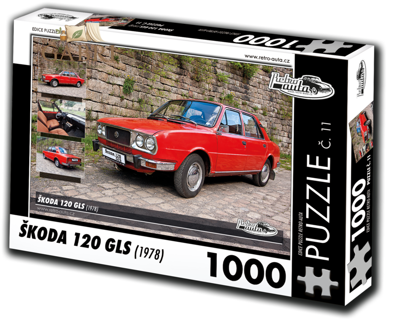 RETRO-AUTA Puzzle č. 11 Škoda 120 GLS (1978) 1000 dílků