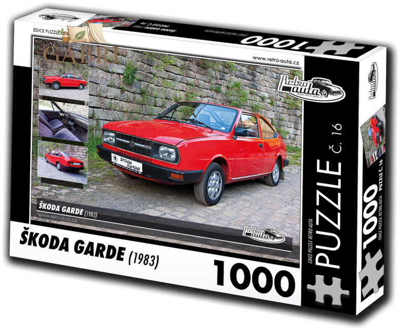 RETRO-AUTA Puzzle č. 16 Škoda Garde (1983) 1000 dílků