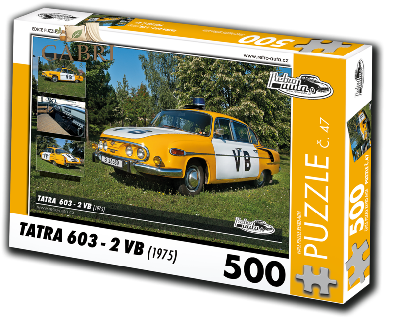 RETRO-AUTA Puzzle č. 47 Tatra 603-2 VB (1975) 500 dílků