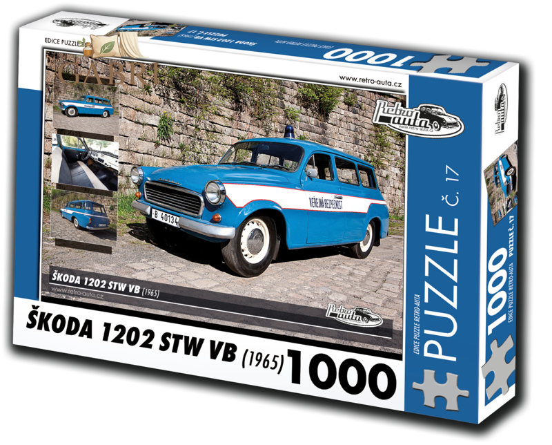 RETRO-AUTA Puzzle č. 17 Škoda 1202 STW VB (1965) 1000 dílků