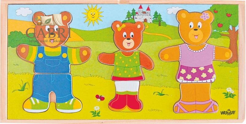 WOODY Oblékání Medvědí rodina