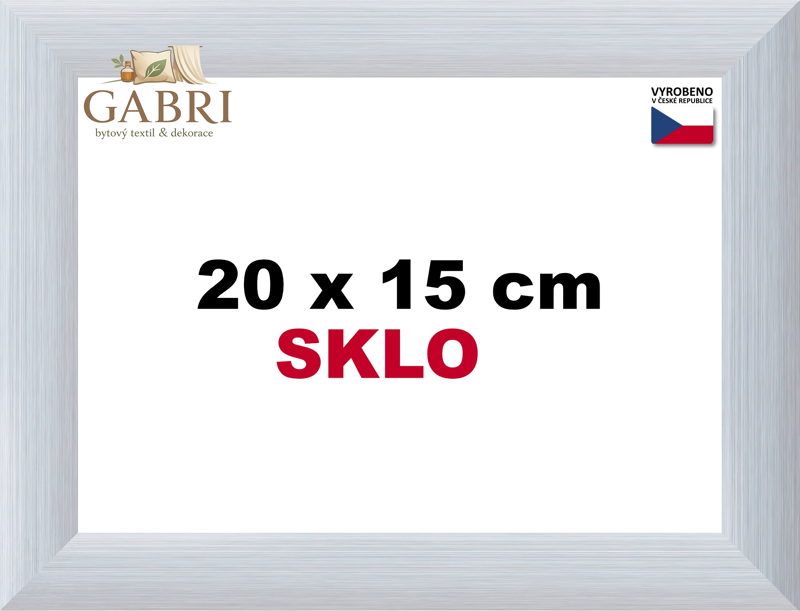 BFHM Alaska hliníkový rám 20x15cm - stříbrný