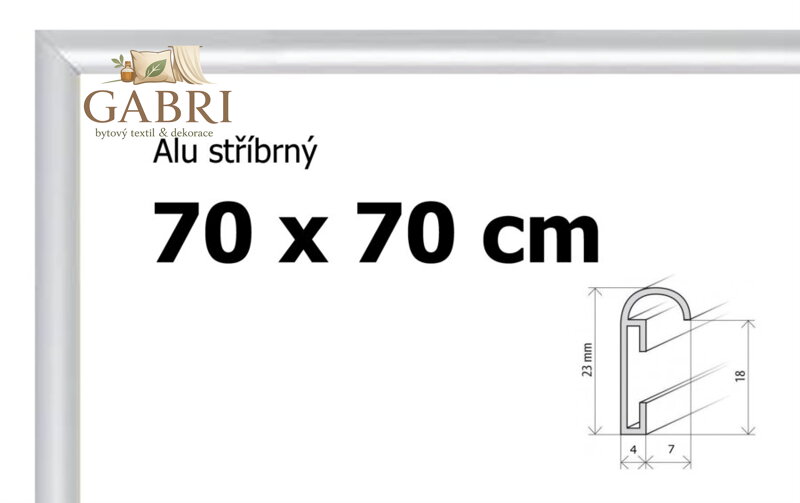 BFHM Hliníkový rám na puzzle 70x70cm - stříbrný