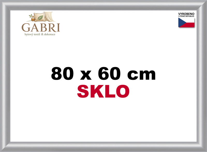 BFHM Plastový rám na puzzle 80x60cm - stříbrný