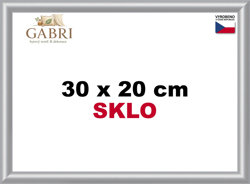 BFHM Plastový rám 30x20cm - stříbrný