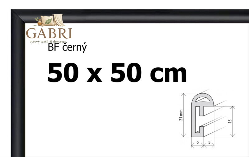 BFHM Plastový rám na puzzle 50x50cm - černý