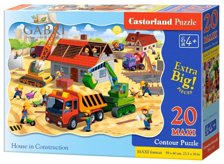 CASTORLAND Puzzle Stavba domu MAXI 20 dílků