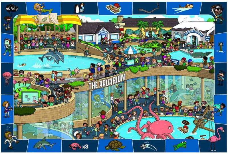 EUROGRAPHICS Spot & Find puzzle Bláznivé akvárium 100 dílků