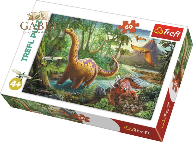 TREFL Puzzle Dinosauři na cestách 60 dílků