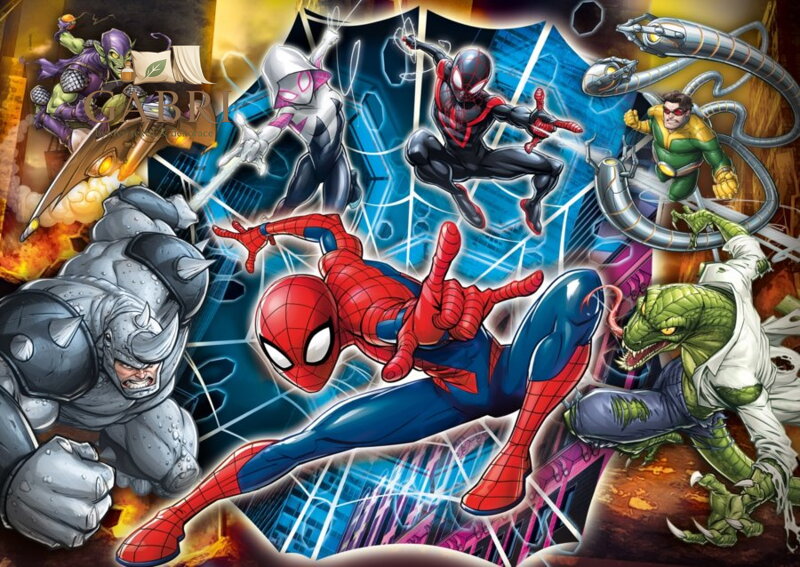 CLEMENTONI Puzzle Spiderman: Připraveni k boji MAXI 104 dílků