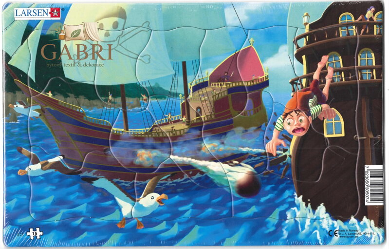 LARSEN Puzzle Pirátská bitva 15 dílků