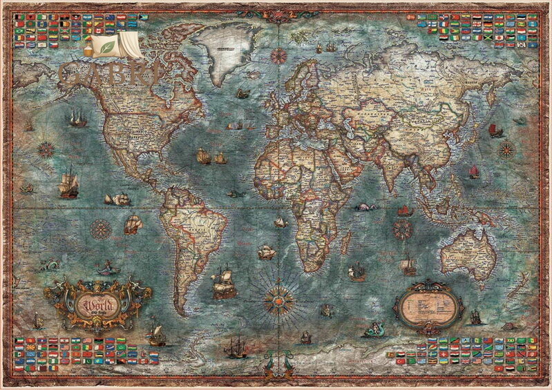 EDUCA Puzzle Politická mapa světa 8000 dílků