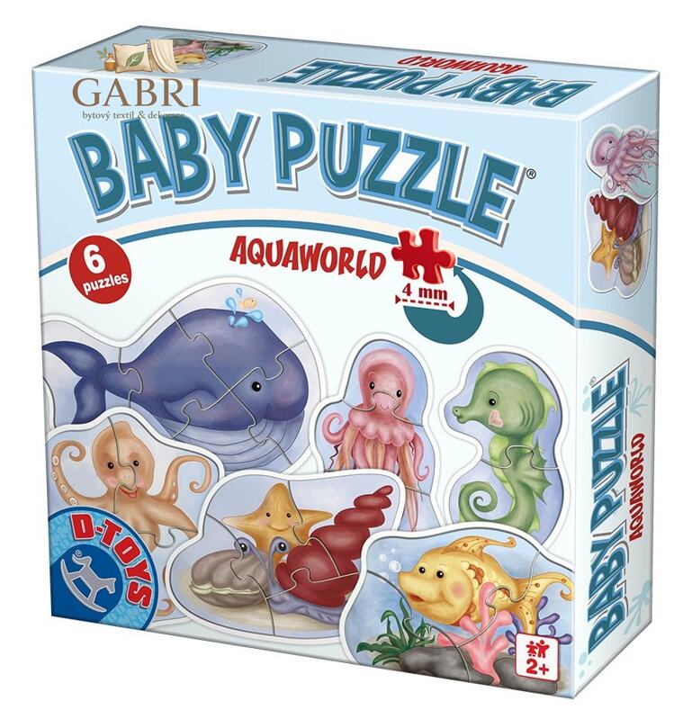 D-TOYS Baby puzzle Podmořský svět 6v1 (2-5 dílků)