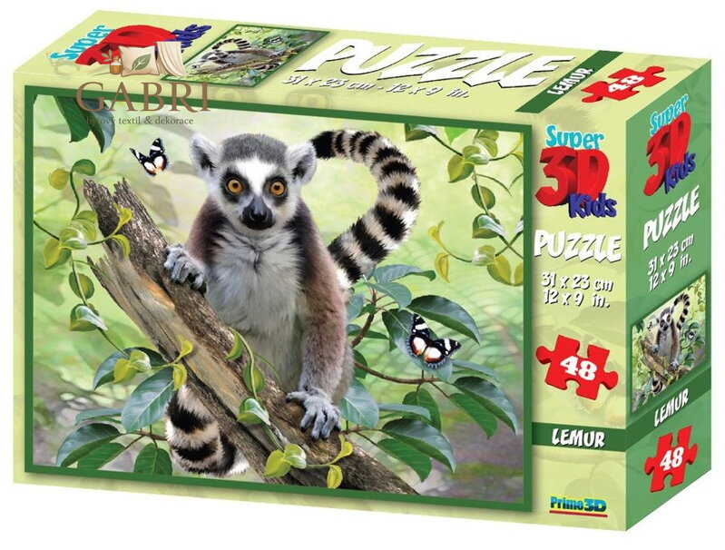 PRIME 3D Puzzle Lemur 3D 48 dílků