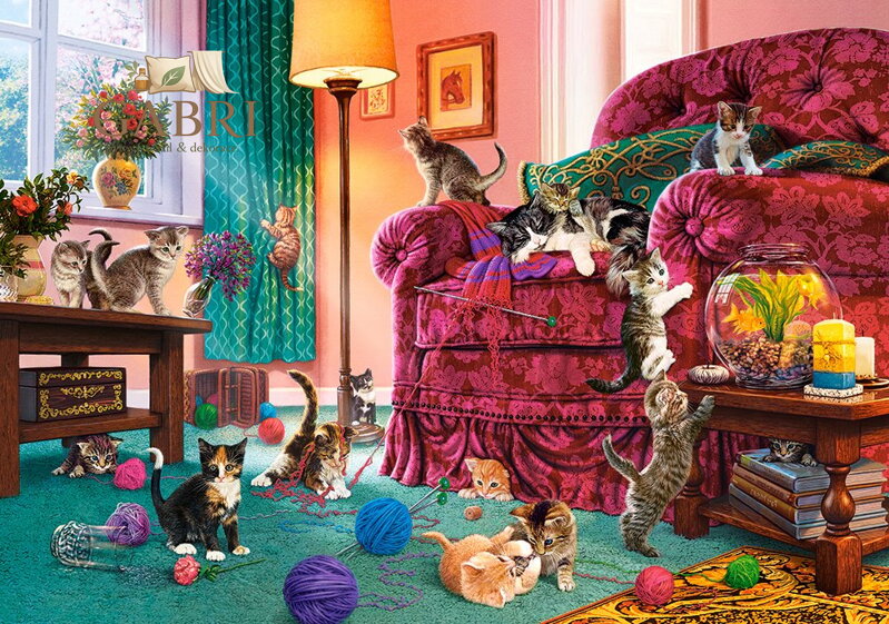 CASTORLAND Puzzle Nezbedná koťata 500 dílků