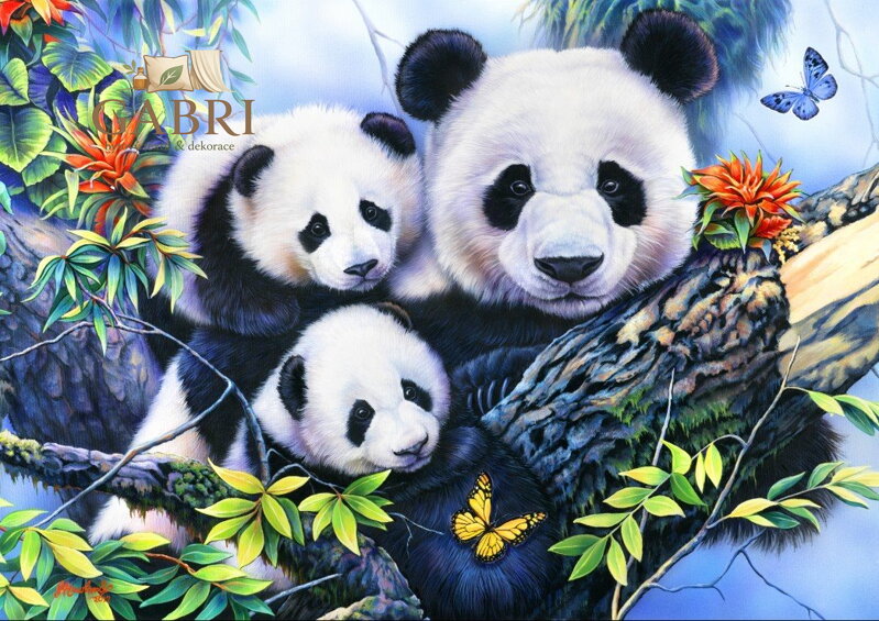 BLUEBIRD Puzzle Pandí rodina 1000 dílků