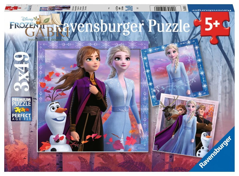 RAVENSBURGER Puzzle Ledové království 2: Cesta začíná 3x49 dílků