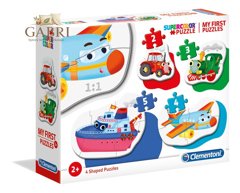 CLEMENTONI Moje první puzzle Dopravní prostředky 4v1 (2,3,4,5 dílků)
