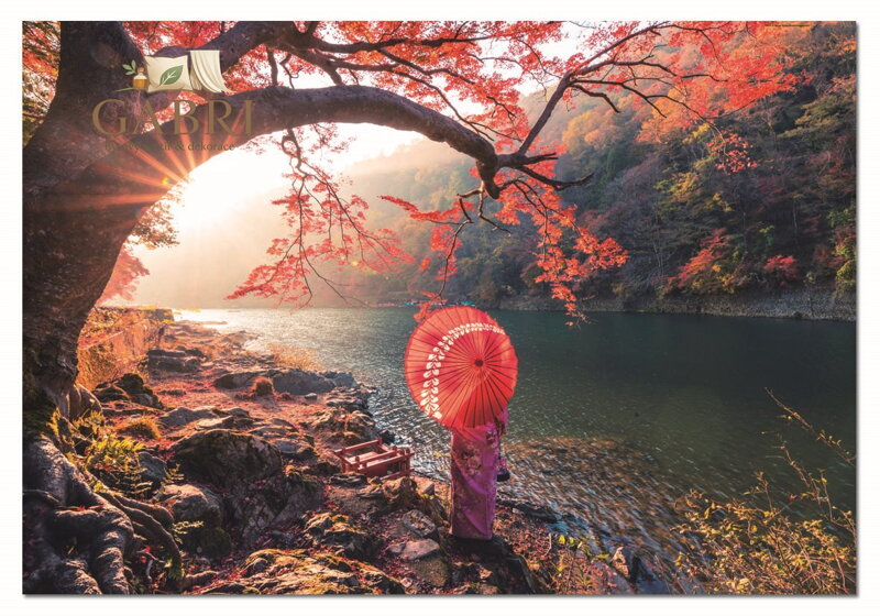 EDUCA Puzzle Východ slunce u řeky Katsury, Japonsko 1000 dílků