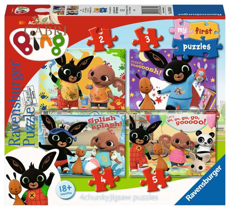 RAVENSBURGER Moje první puzzle Bing: Zábava s přáteli 4v1 (2,3,4,5 dílků)
