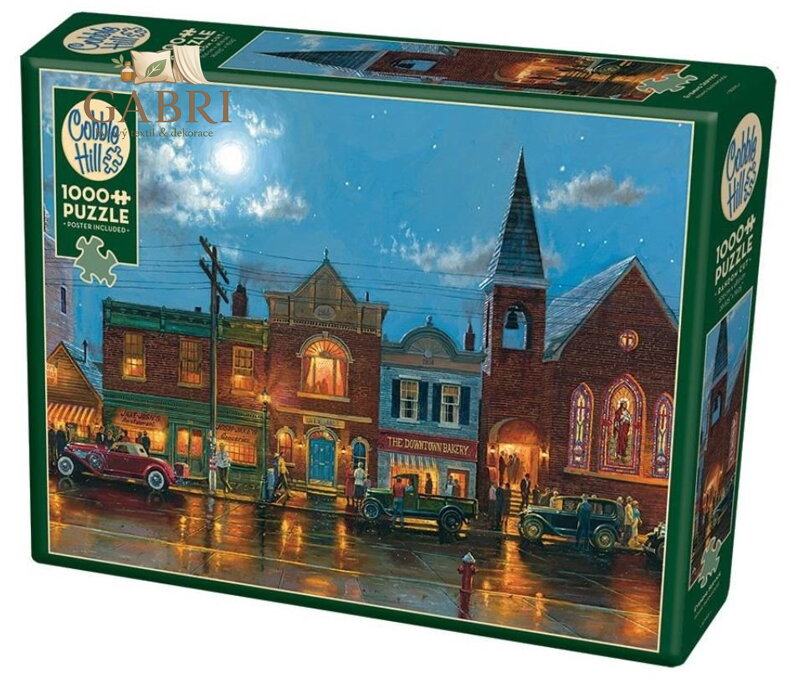 COBBLE HILL Puzzle Večerní ulice 1000 dílků