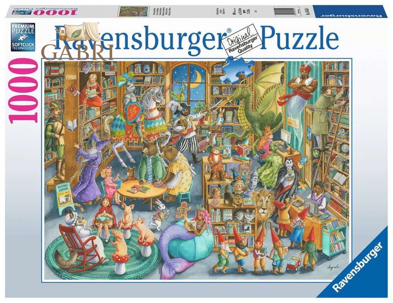 RAVENSBURGER Puzzle Půlnoc v knihovně 1000 dílků