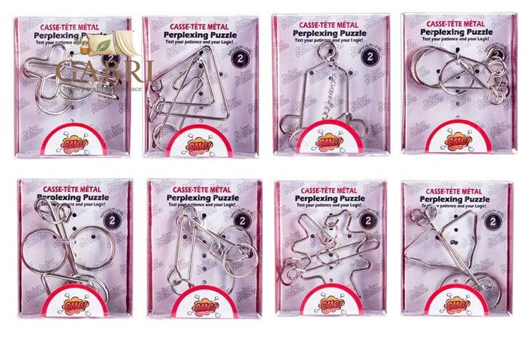 Kovový hlavolam 1ks - Obtížnost 2 (mix)