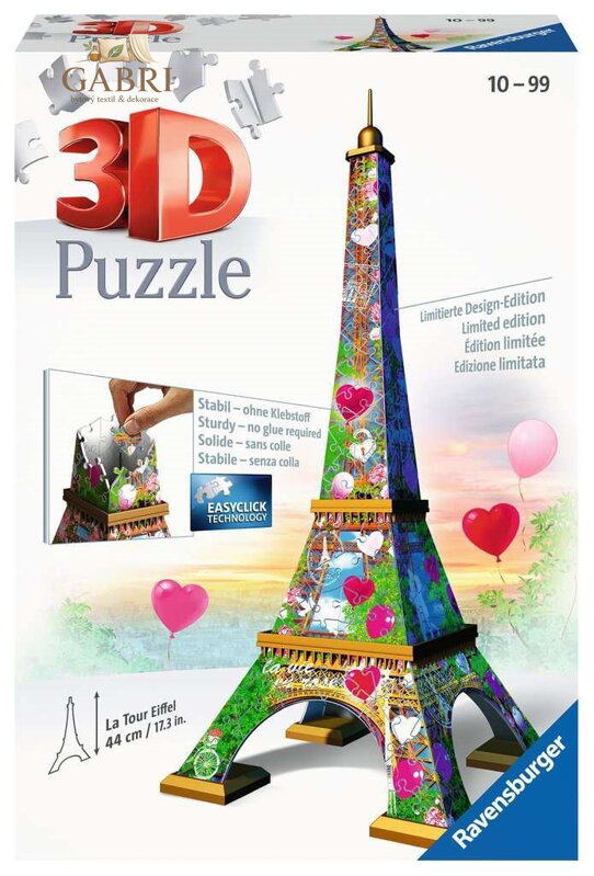 RAVENSBURGER 3D puzzle Eiffelova věž (Love Edition) 216 dílků