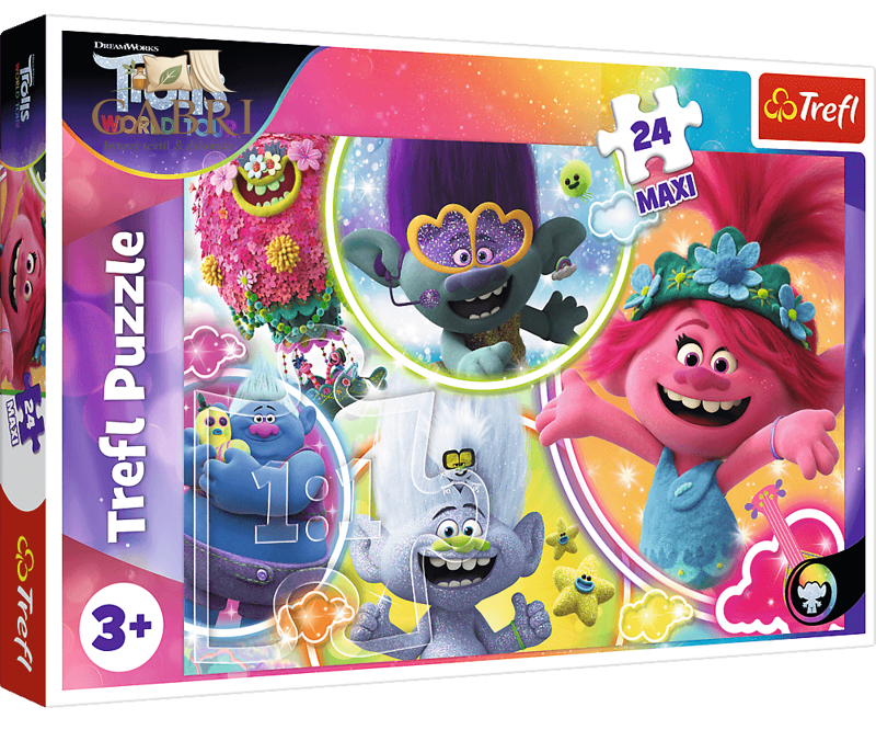 TREFL Puzzle Trollové 2: Náš hudební svět MAXI 24 dílků
