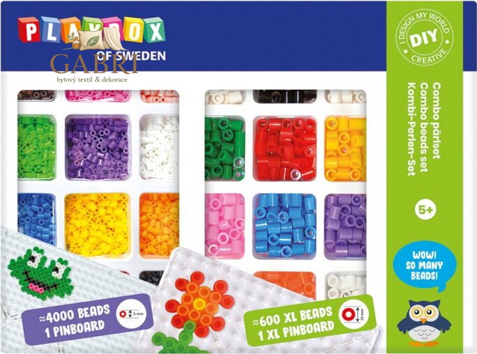 PLAYBOX Zažehlovací korálky Sada Combo set 4000ks a XL 600ks s podložkami