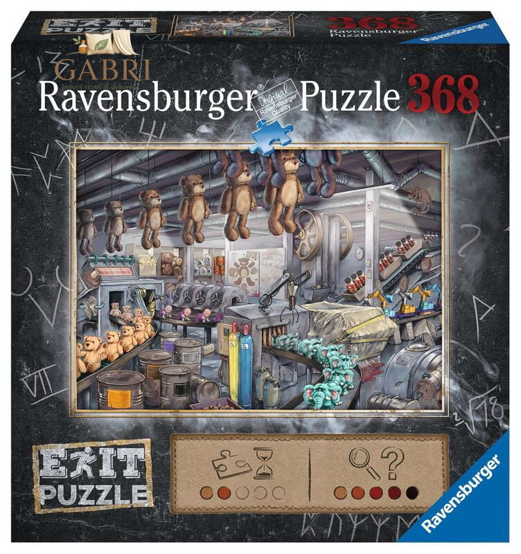 RAVENSBURGER Únikové EXIT puzzle Továrna na hračky 368 dílků