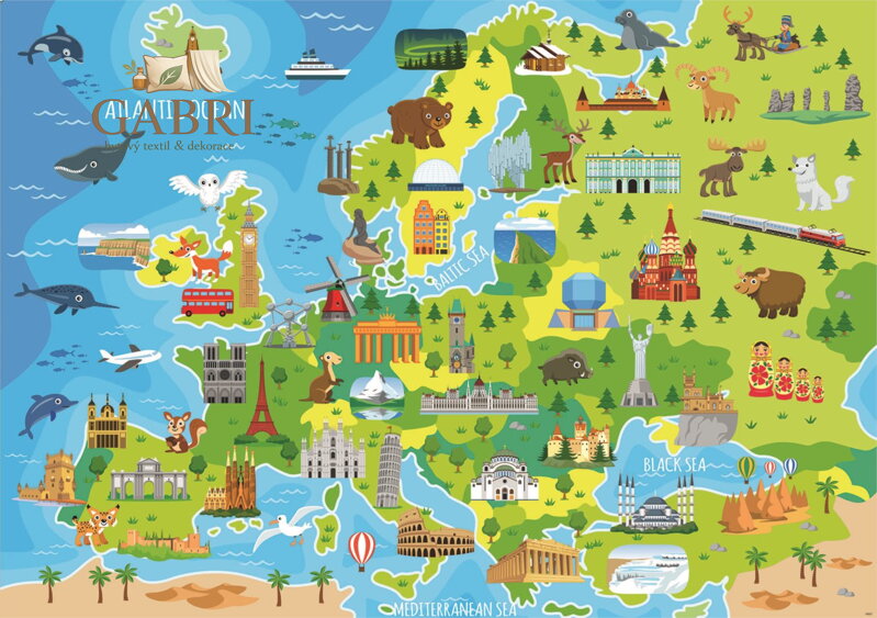 EDUCA Puzzle Mapa Evropy 150 dílků