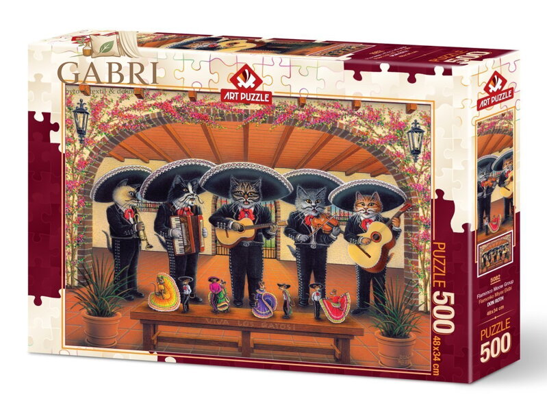 ART PUZZLE Puzzle Kočičí flamenco skupina 500 dílků