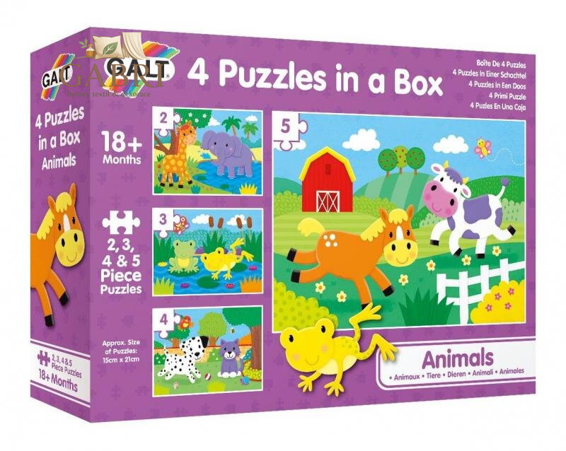GALT Puzzle Zvířátka 4v1 (2,3,4,5 dílků)