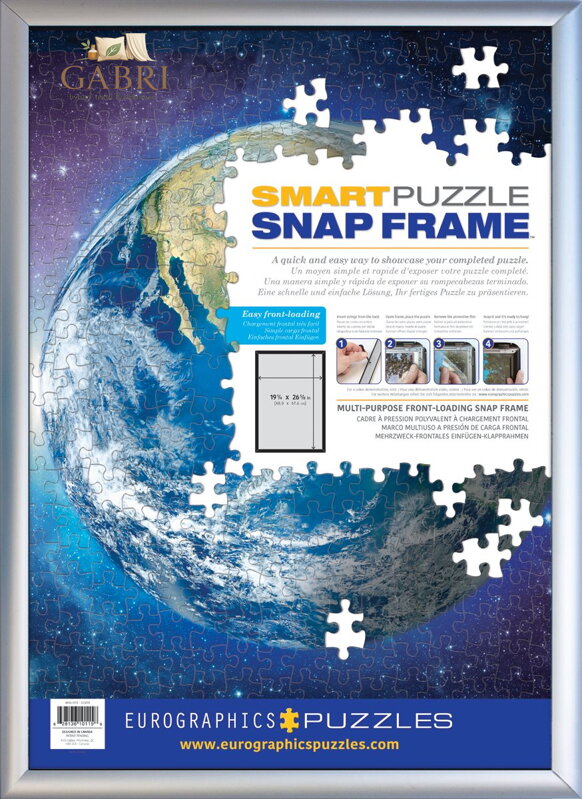 EUROGRAPHICS Smart puzzle Stříbrný hliníkový klaprám na puzzle 48,89x67,63cm