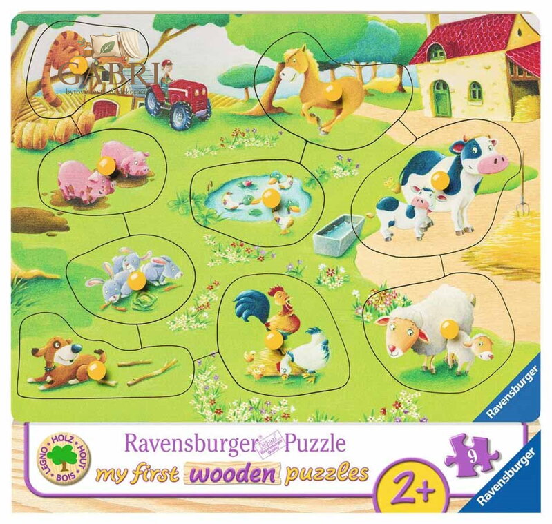 RAVENSBURGER Dřevěná vkládačka Zvířátka na farmě