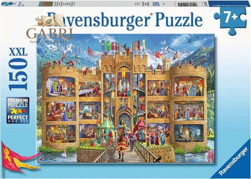 RAVENSBURGER Puzzle Pohled do rytířského hradu XXL 150 dílků