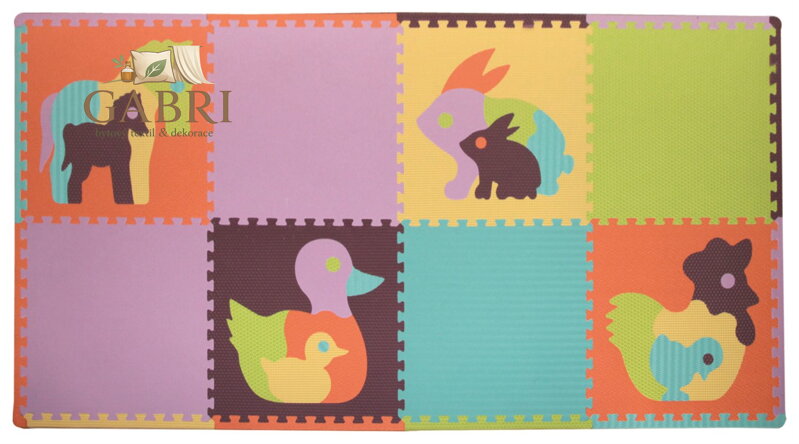BABY GREAT Pěnové puzzle Zvířata SX (60x60) s okraji