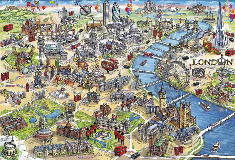 GIBSONS Puzzle Londýnské památky 500 dílků