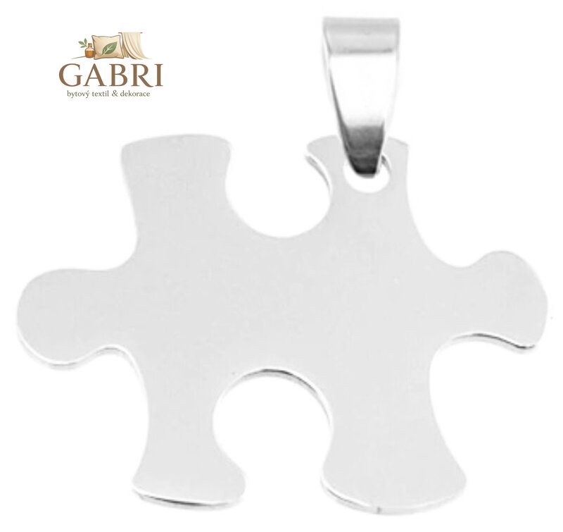 Ocelový přívěsek Puzzle (pravý)