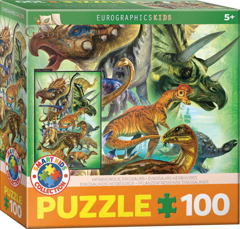 EUROGRAPHICS Puzzle Býložraví dinosauři 100 dílků