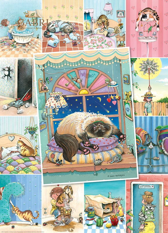 EUROGRAPHICS Puzzle Kočičí život XL 500 dílků